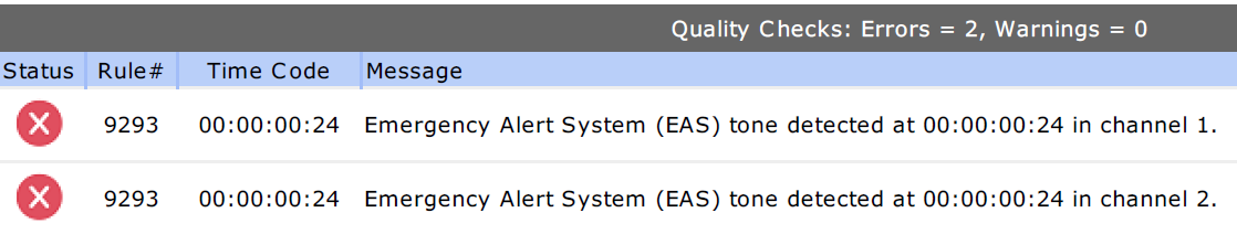 EAS message detection